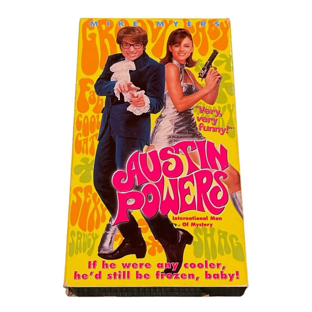 Austin Powers: International Man of Mystery (VHS, 1997) TESTED Tape And Cover